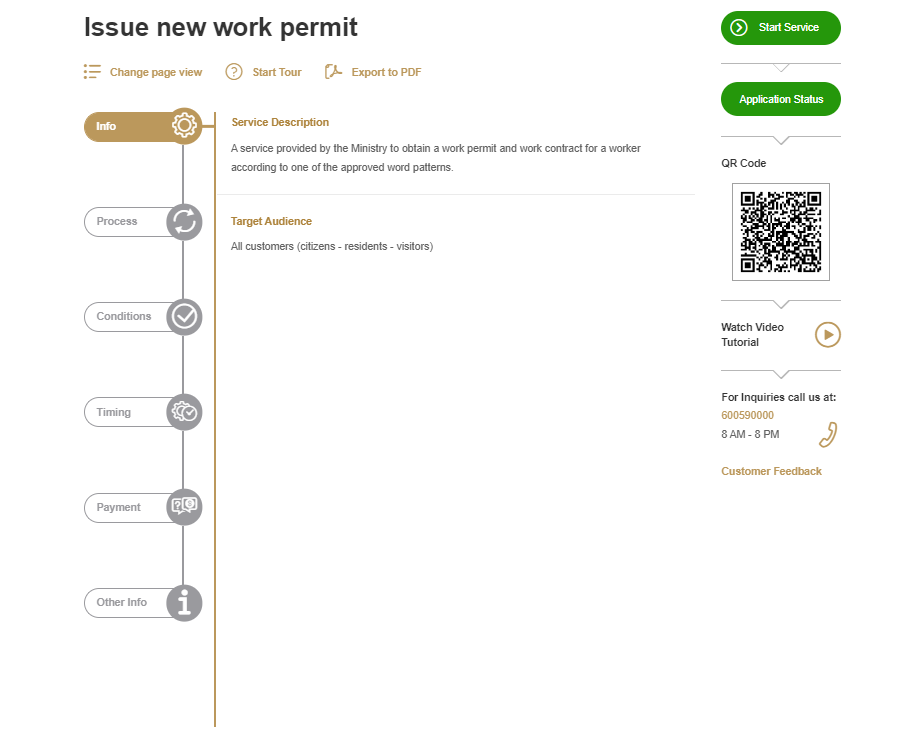 Issue a new work permit